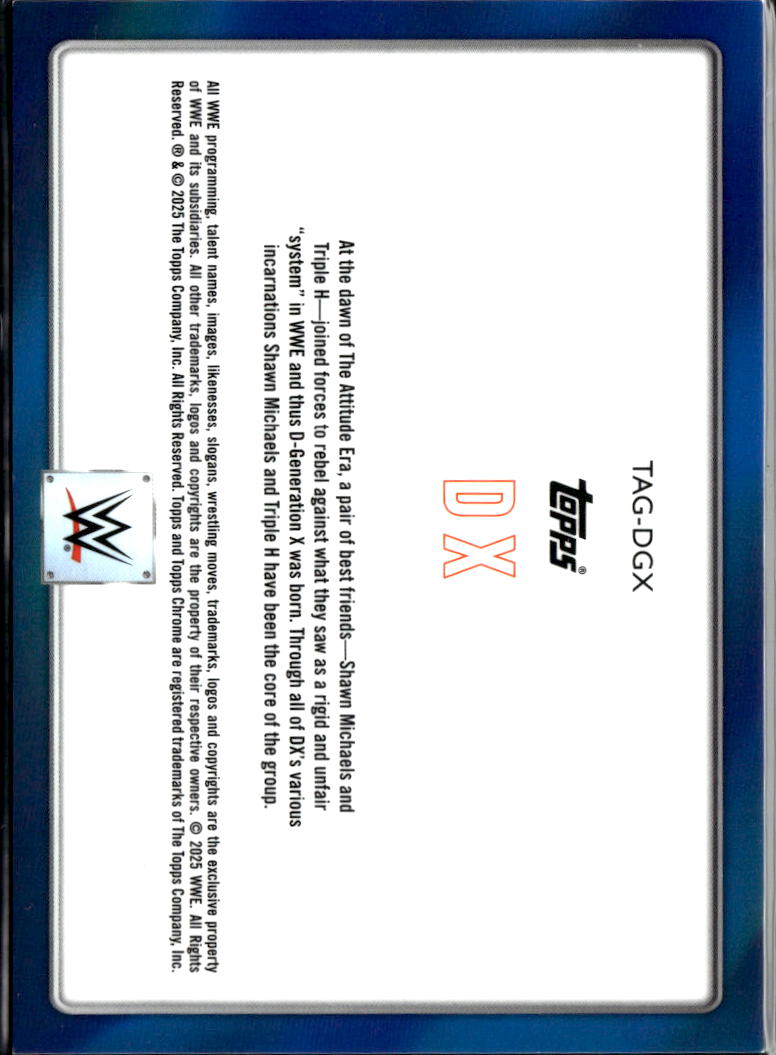 Shawn Michaels Triple H 2025 Topps Chrome WWE DX GOLD Refractor 42/50