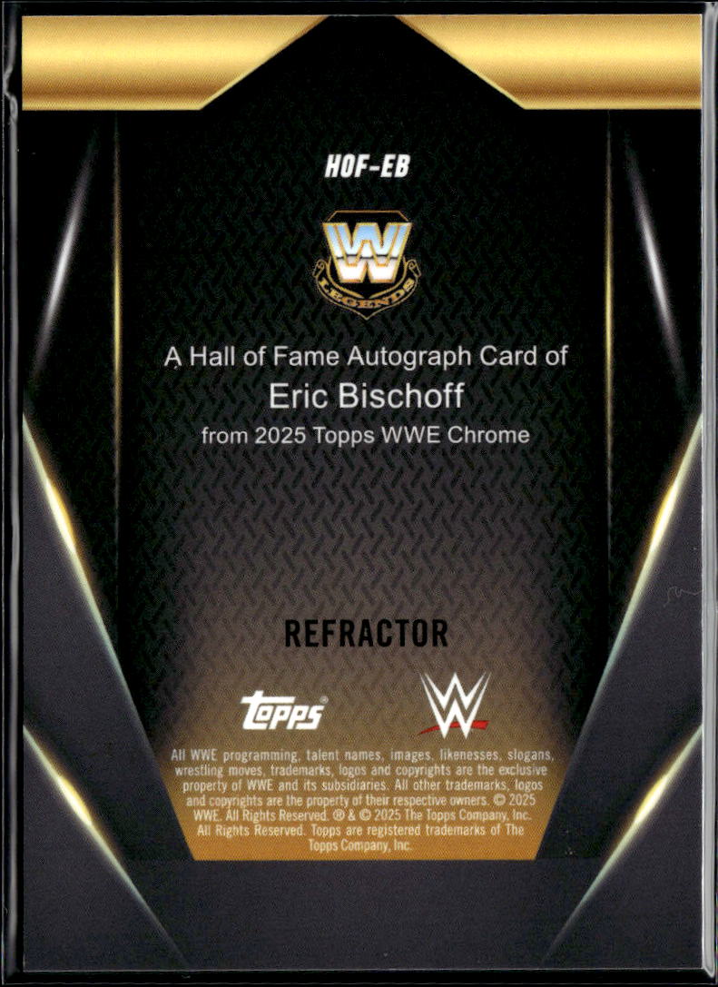 Eric Bischoff 2025 Topps Chrome WWE Auto Autograph Wrestling 121/175