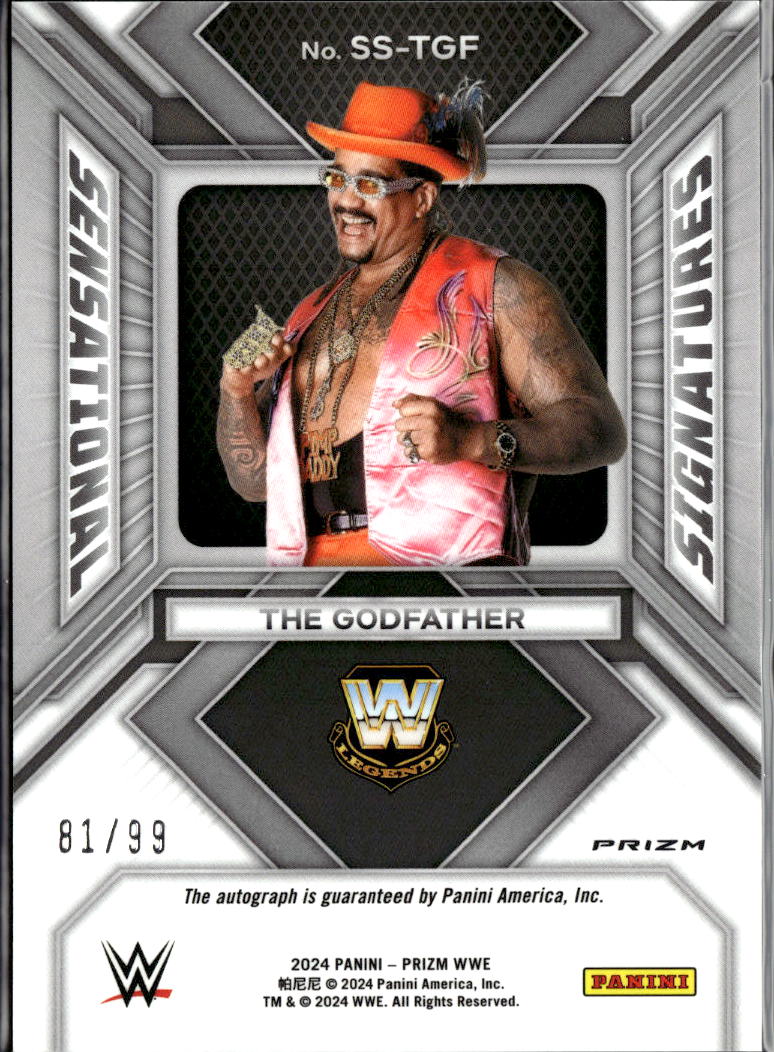 The Godfather 2024 Prizm WWE Auto Autograph Red Wrestling 81/99