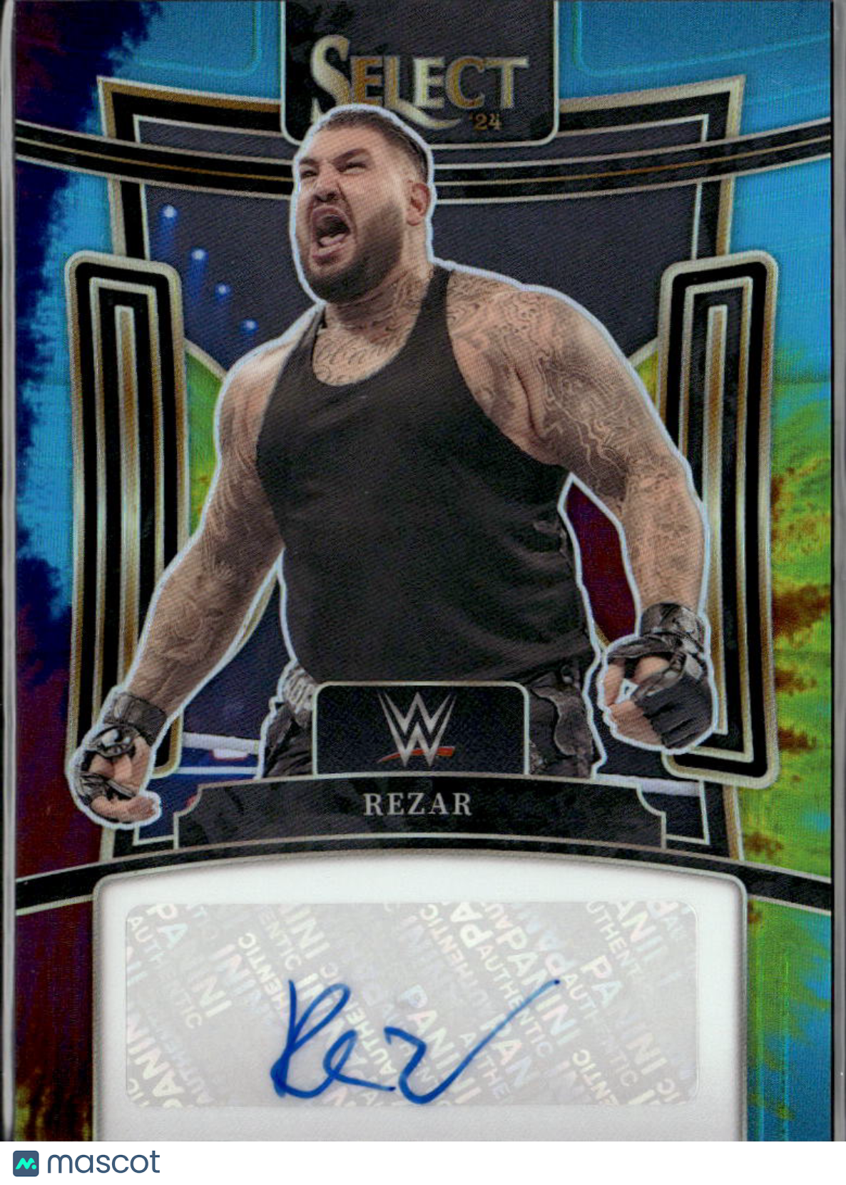 Rezar 2024 Select WWE Auto Autograph Tie-Dye Prizm 21/25 Raw