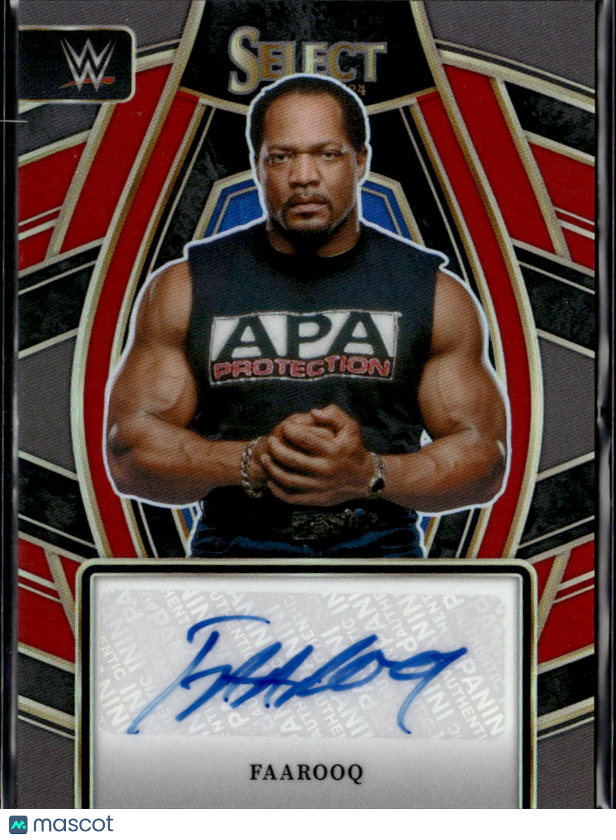 Faarooq 2024 Panini Select WWE Auto Autograph Red 67/99