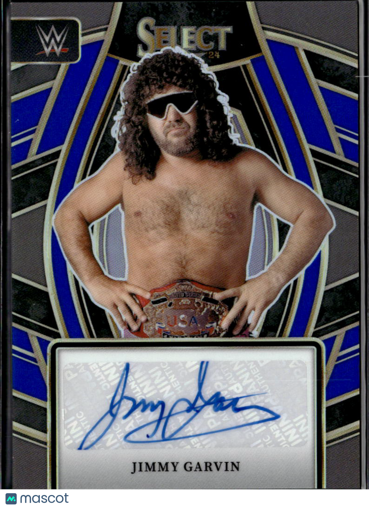 Jimmy Garvin 2024 Select WWE Auto Autograph Blue Prizm 8/49