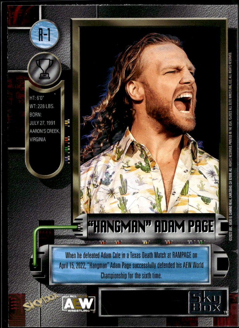 Adam Page "Hangman" 2022 SkyBox Metal Universe Retro AEW