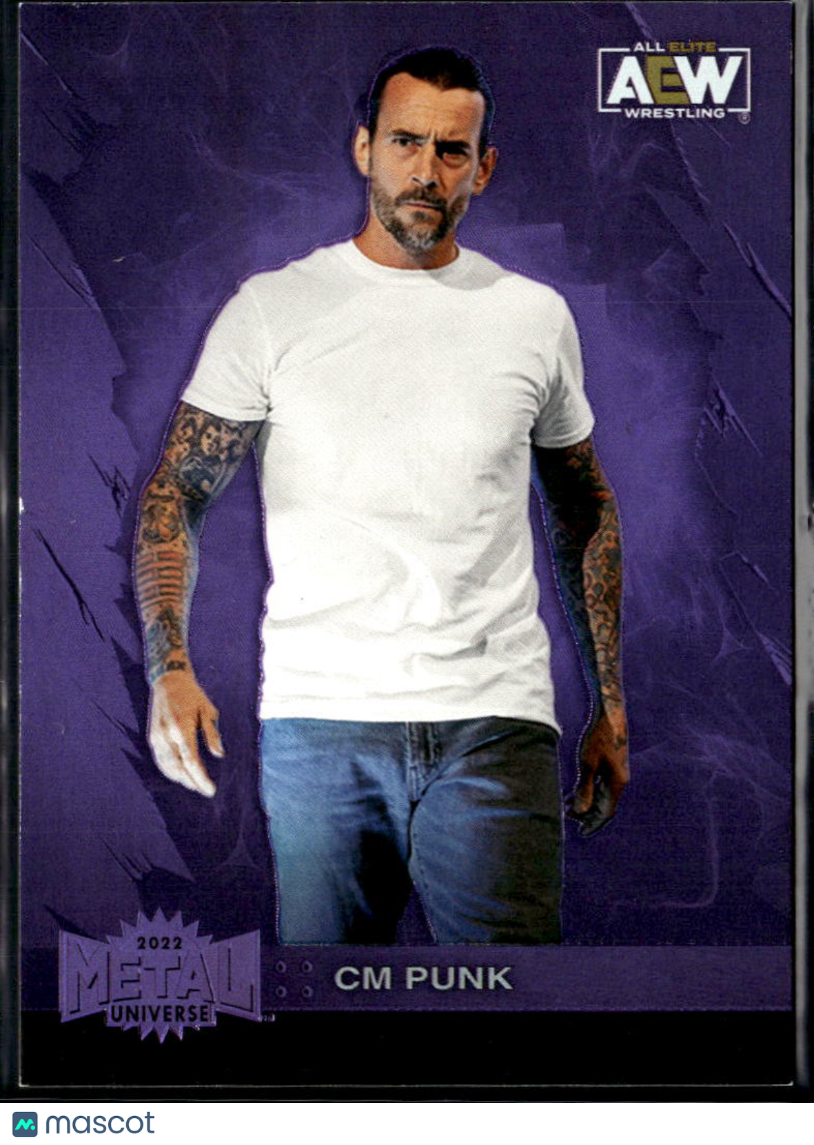 CM Punk 2022 SkyBox Metal Universe AEW Purple PMG Precious Metal Gems /199
