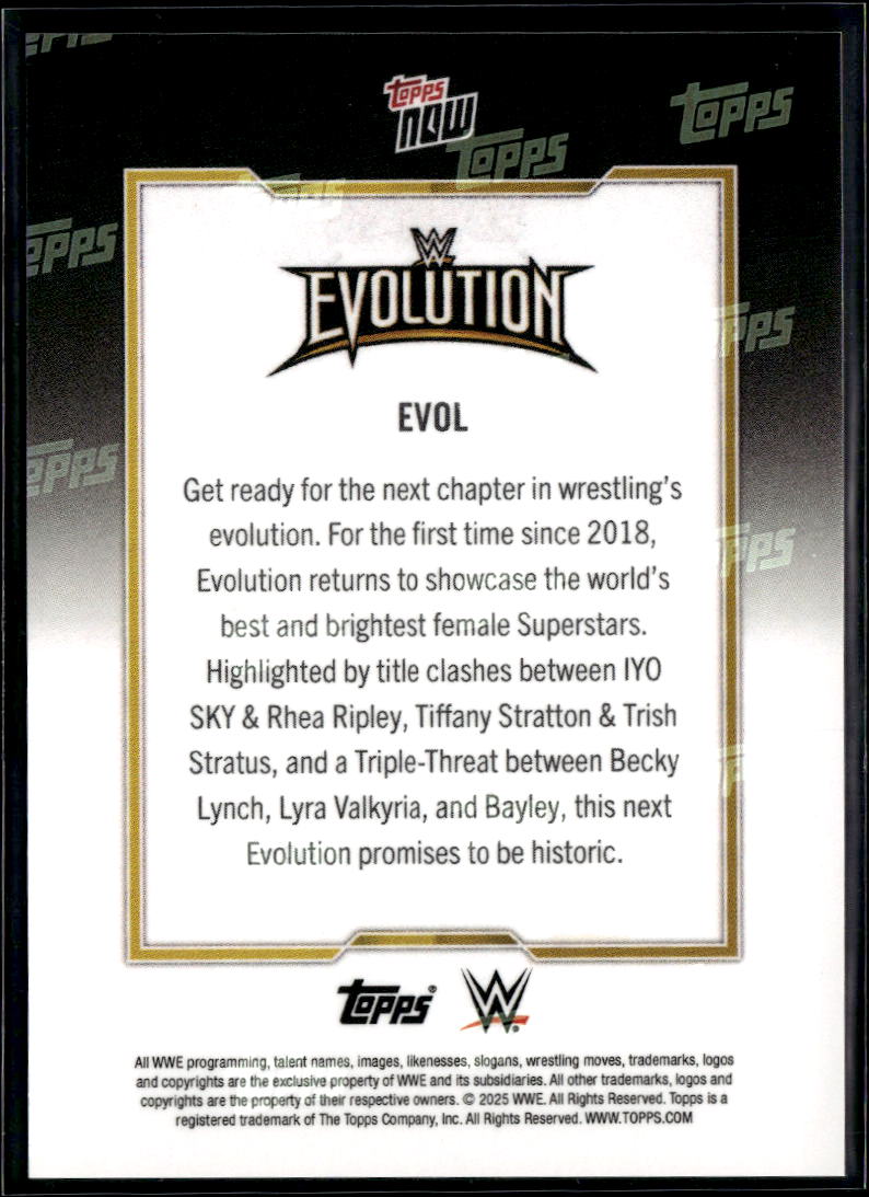 WWE Evolution 2025 Topps Now Card #Evol