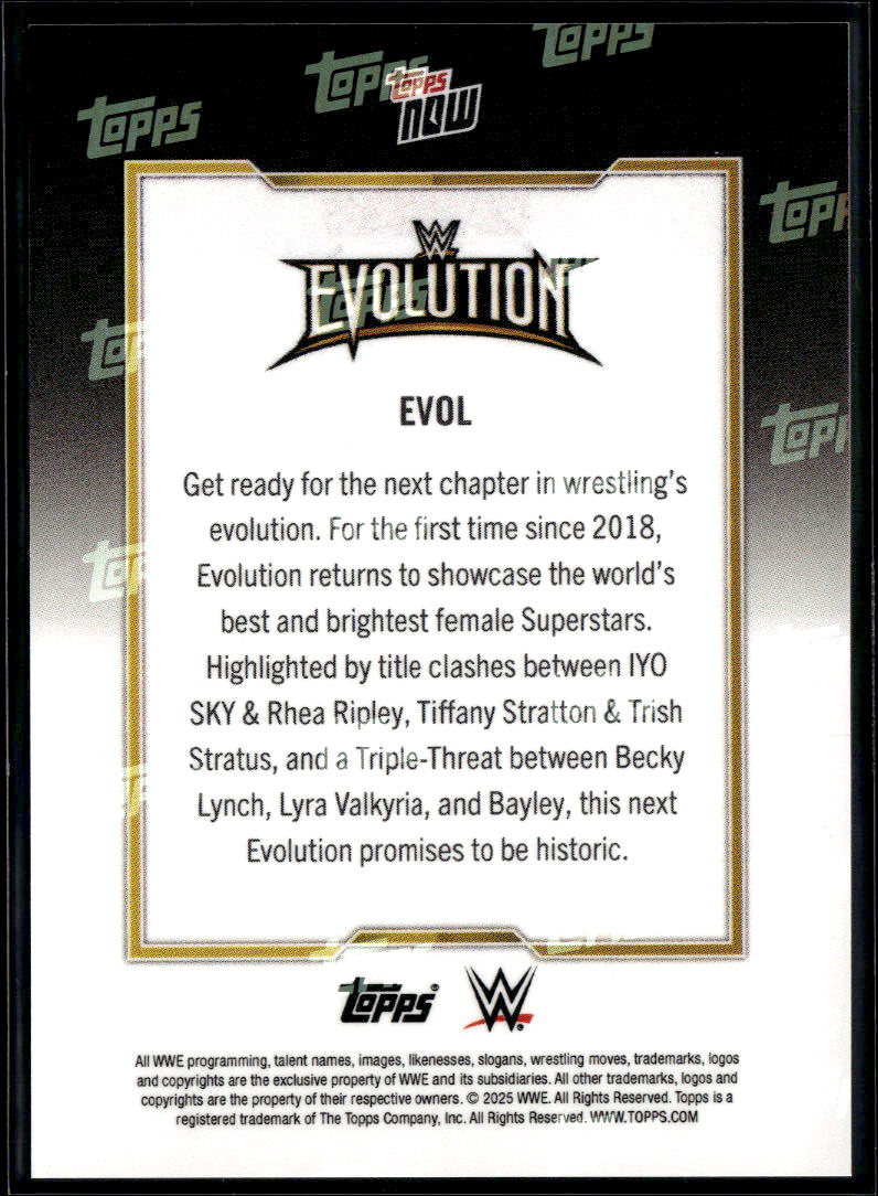 WWE Evolution 2025 Topps Now Card #Evol