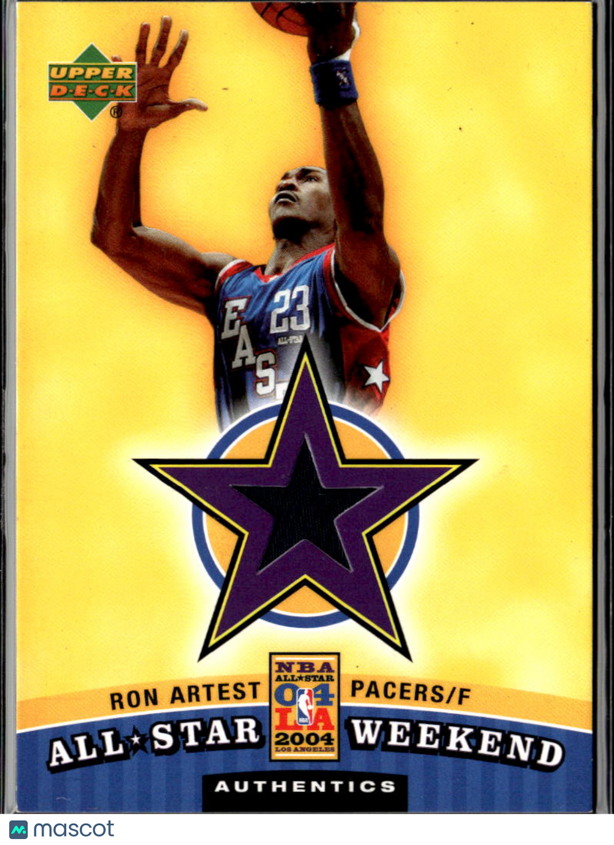 Ron Artest 2004 Upper Deck Event-Used Warm-Up Patch Indiana Pacers