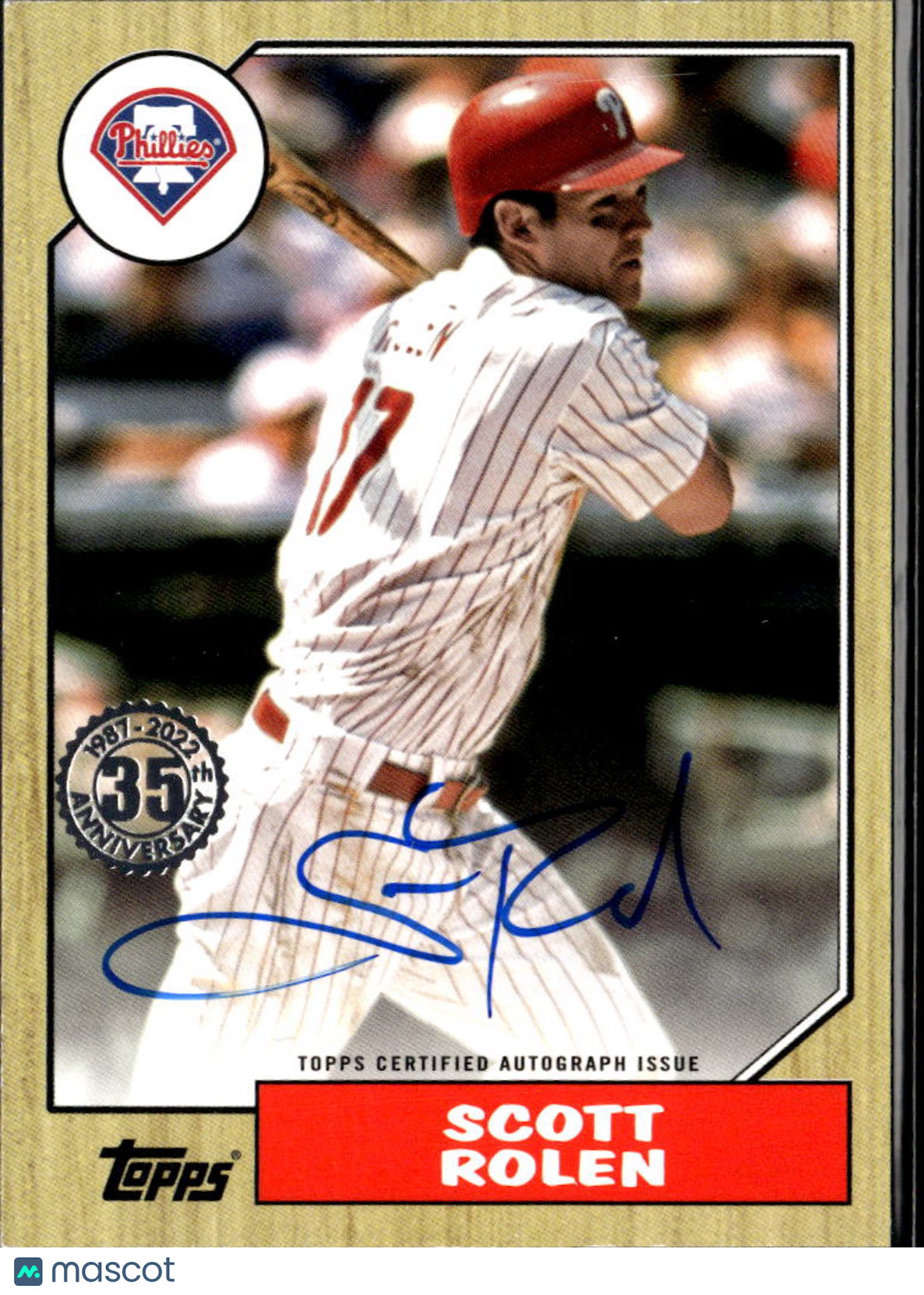 Scott Rolen 2022 Topps '87 Auto Autograph Philadelphia Phillies