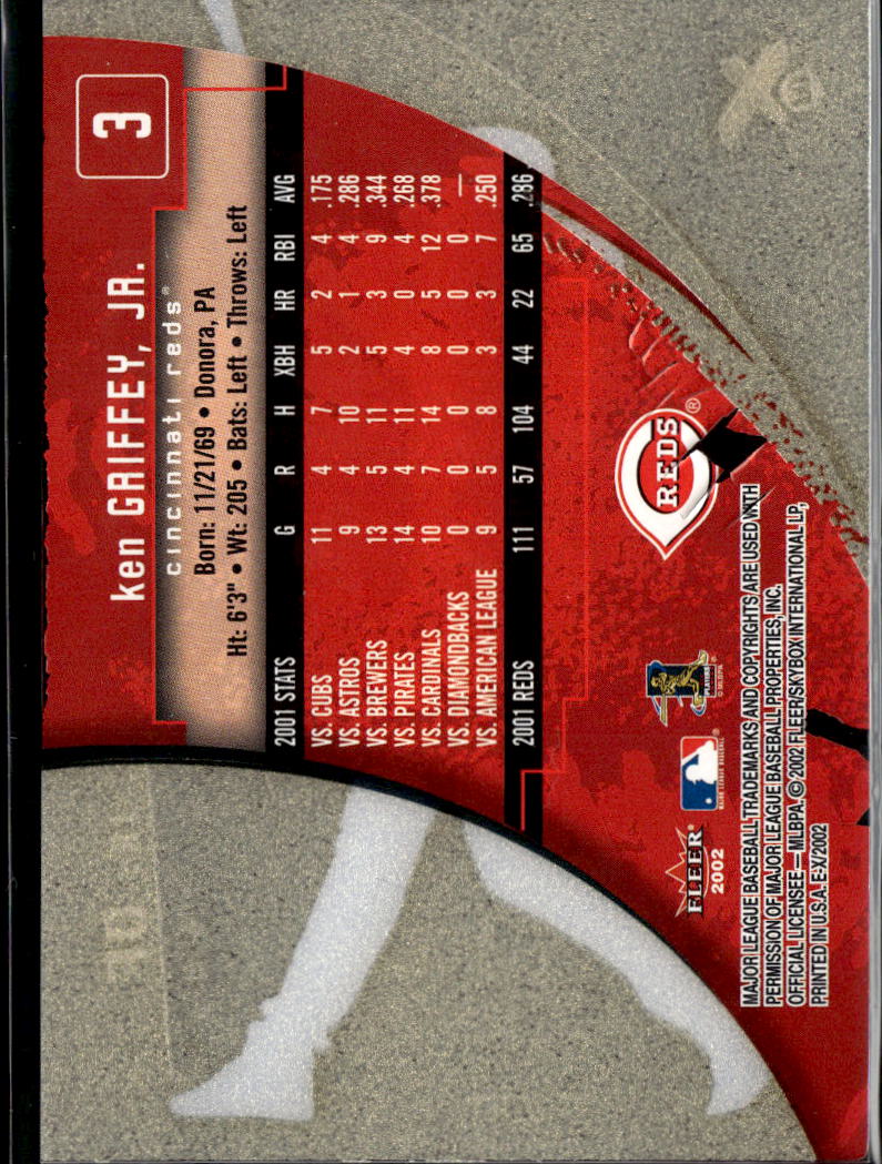 Ken Griffey Jr. 2002 Fleer E-X Cincinnati Reds #3
