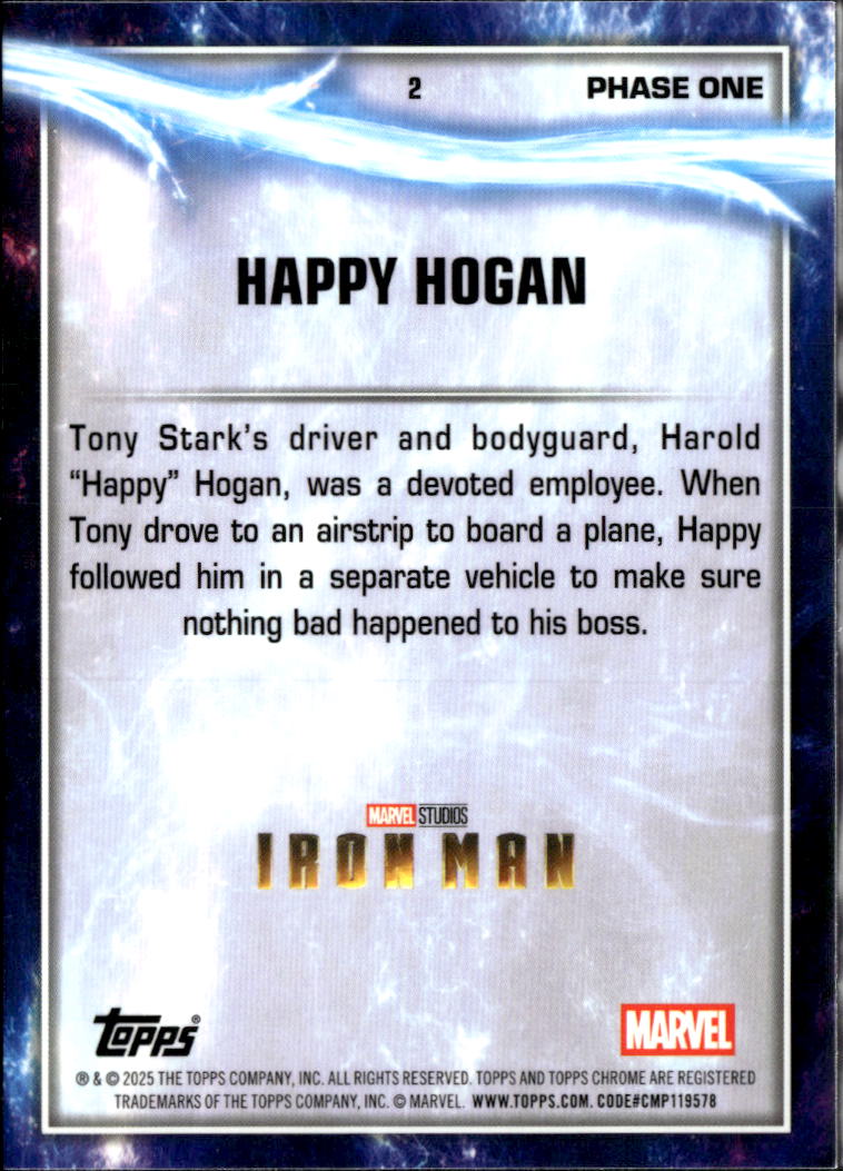 Happy Hogan 2025 Topps Chrome Marvel Loki Refractor 32/75 #2
