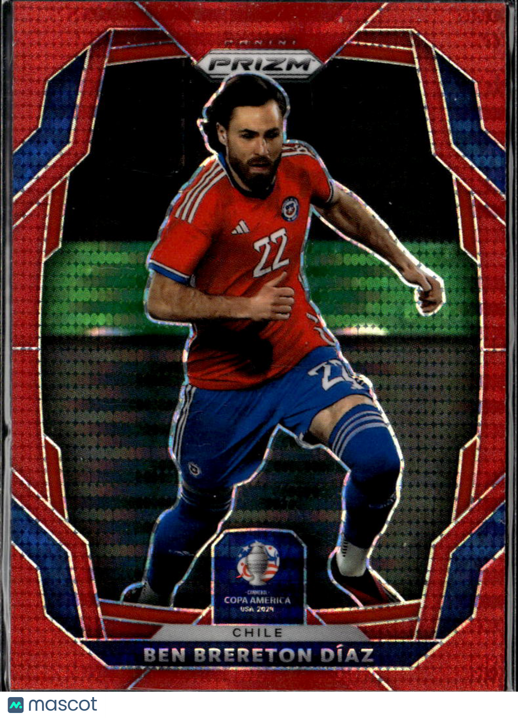 Ben Brereton Díaz 2024 Panini Prizm Copa America Red /125 Chile