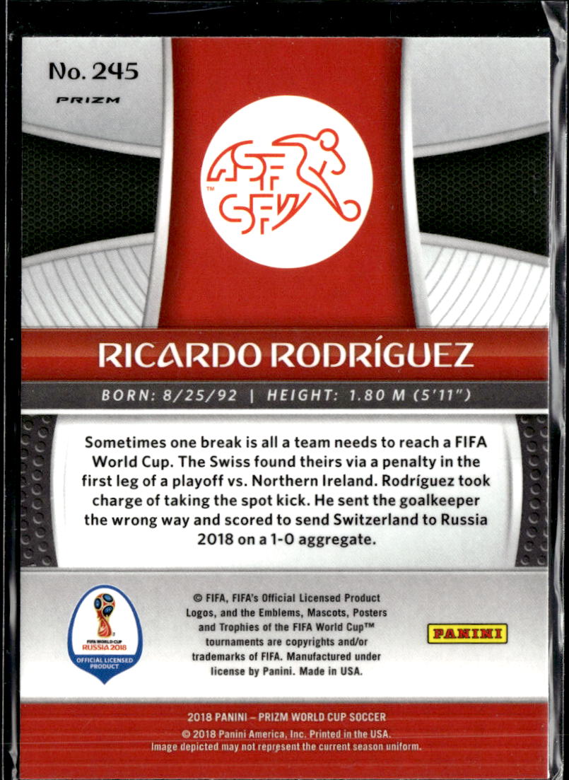 Ricardo Rodríguez 2018 Panini Prizm World Cup Lazer Switzerland