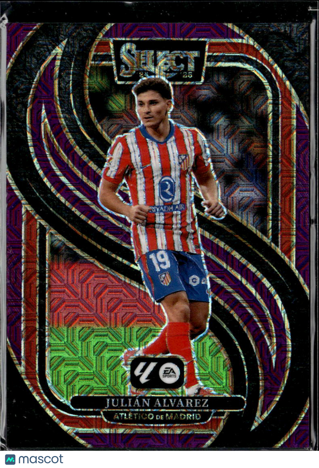 Julian Alvarez 2025 Select La Liga Purple Prizm Atletico de Madrid