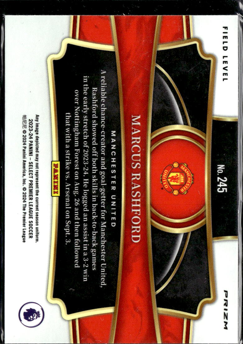 Marcus Rashford 2024 Select Red Ice Prizm Manchester United