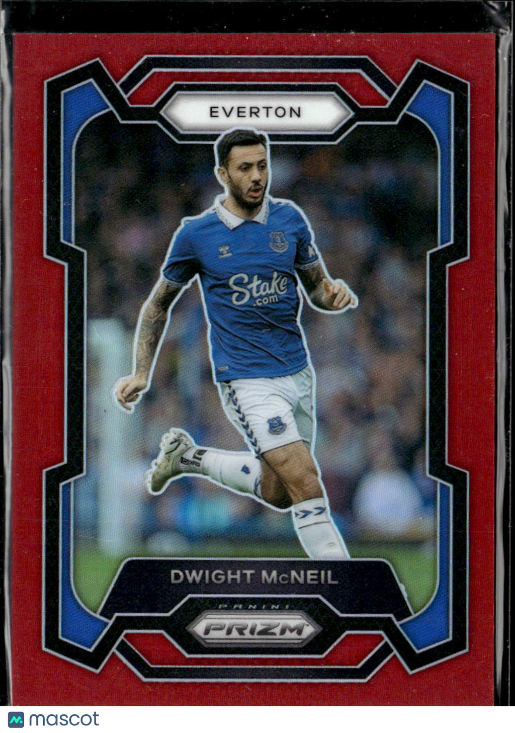 Dwight McNeil 2023 Panini Prizm Premier League Soccer Red /199 Everton