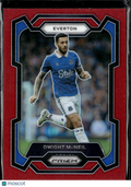 Dwight McNeil 2023 Panini Prizm Premier League Soccer Red /199 Everton