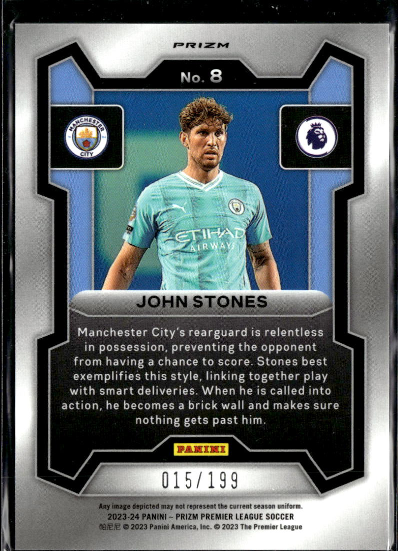 John Stones 2023 Prizm Premier League Red /199 Manchester City