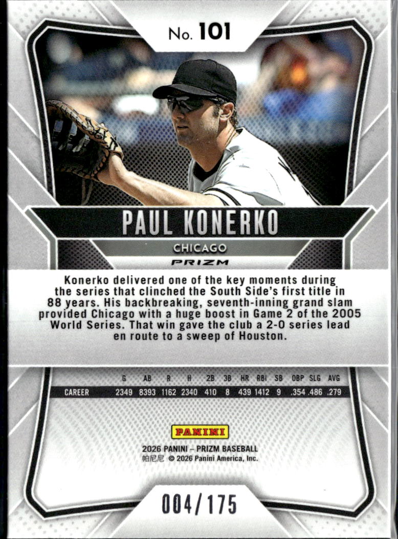 Paul Konerko 2026 Prizm Hyper Prizm /175 Chicago White Sox