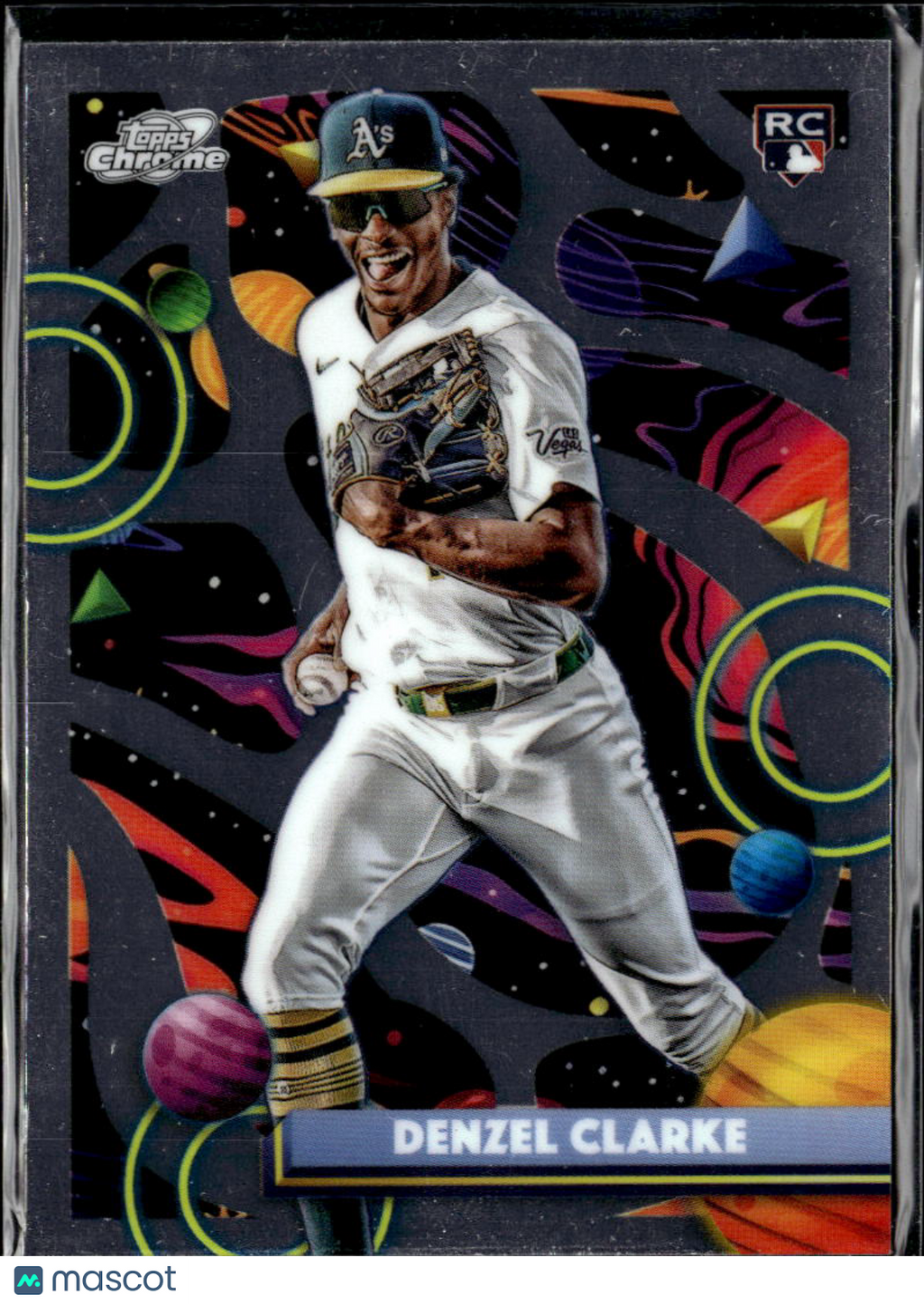 Denzel Clarke 2025 Topps Chrome Cosmic RC Oakland Athletics