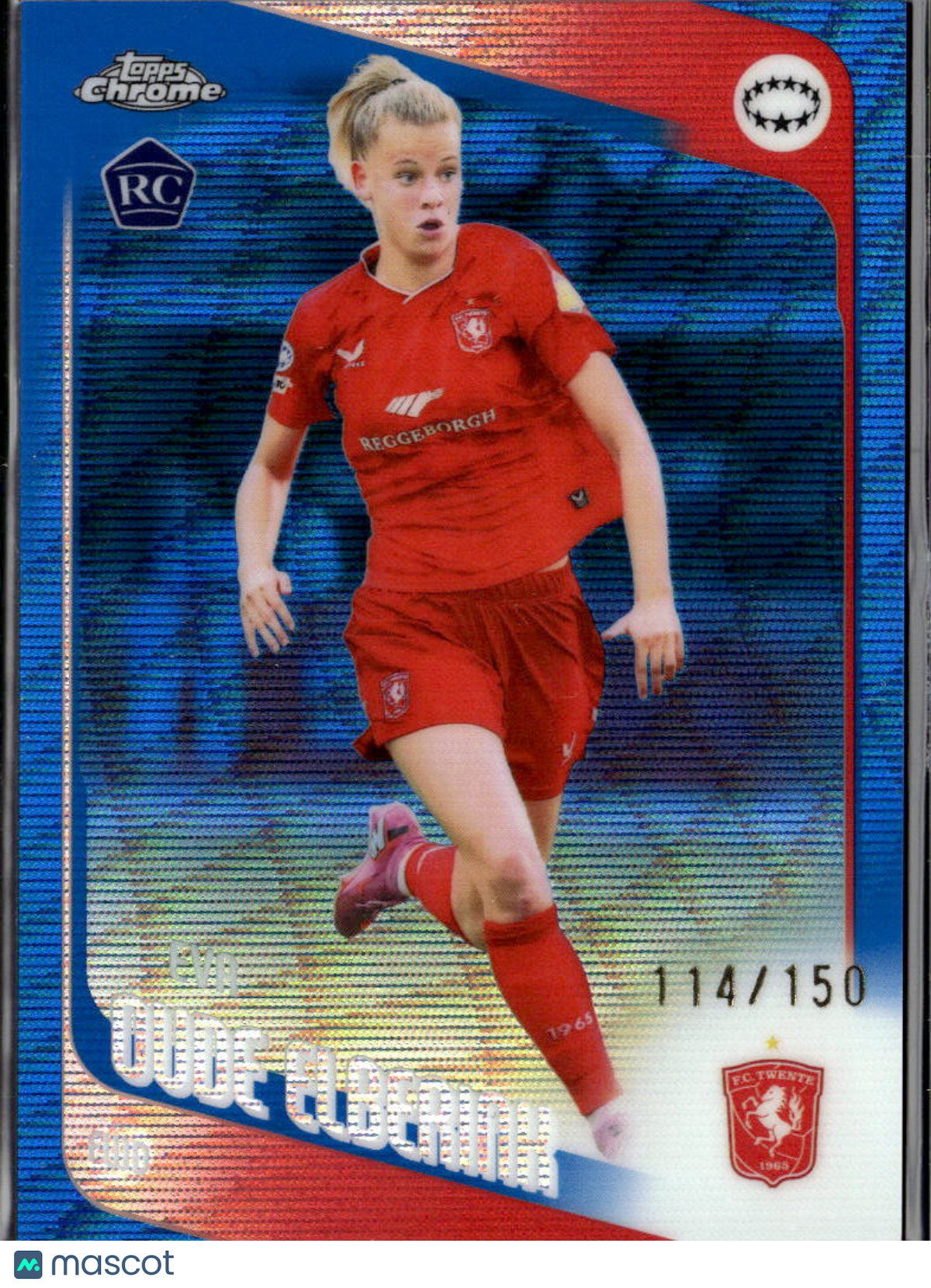 Eva Oude Elberink 2026 Topps Chrome RC Blue Refractor /150 FC Twente