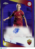Manuela Giugliano 2026 Topps Chrome UEFA Women's Auto Autograph Purple /75  Roma