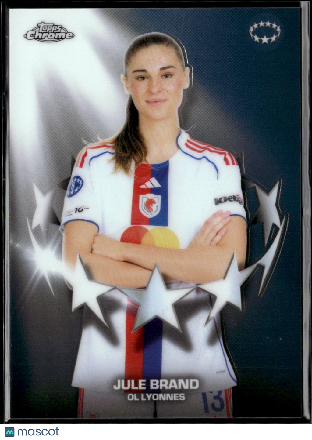 Jule Brand 2026 Topps Chrome UEFA Women's Champions Noble One CASE HIT  Lyonnais