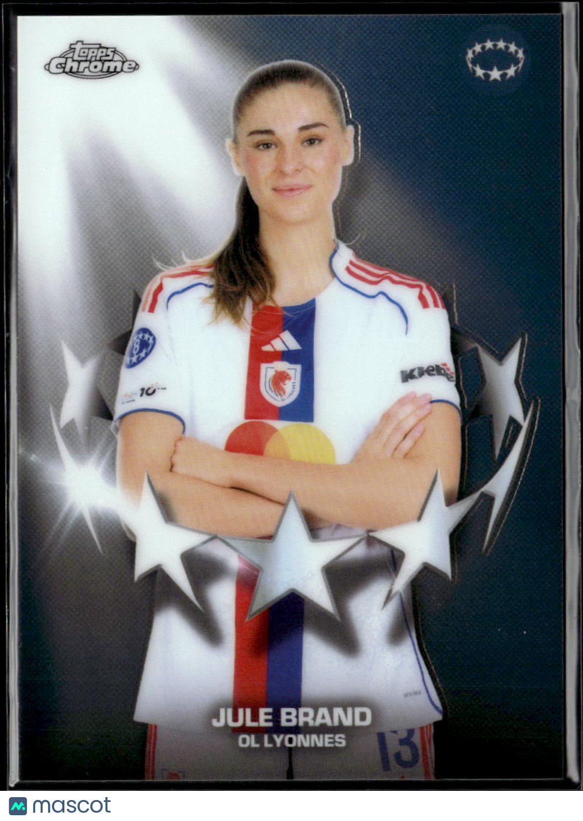 Jule Brand 2026 Topps Chrome UEFA Women's Champions Noble One CASE HIT  Lyonnais
