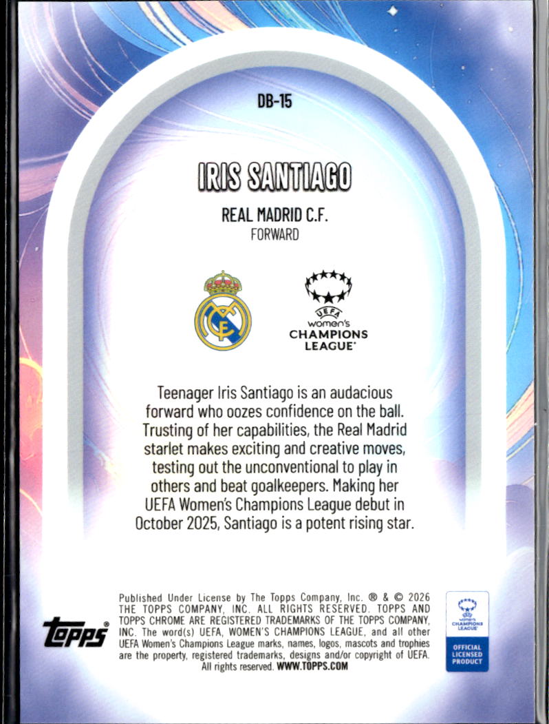 Iris Santiago 2026 Topps Chrome UEFA Women's Dreamballer Real Madrid C.F.