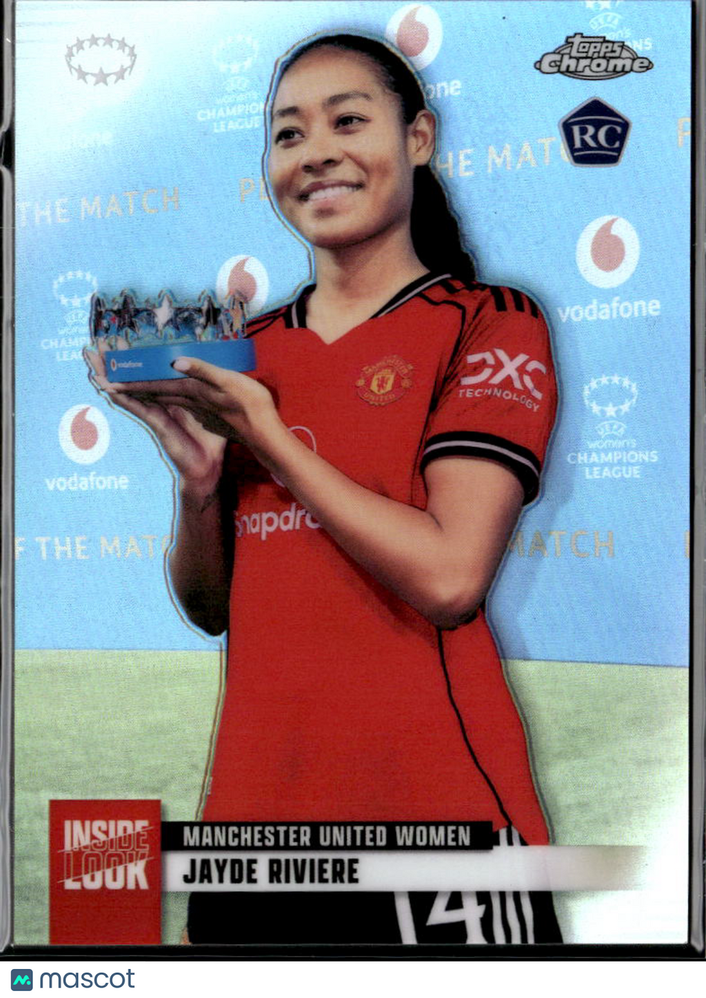 Jayde Riviere 2026 Topps Chrome UEFA Women's Inside Look RC Manchester United