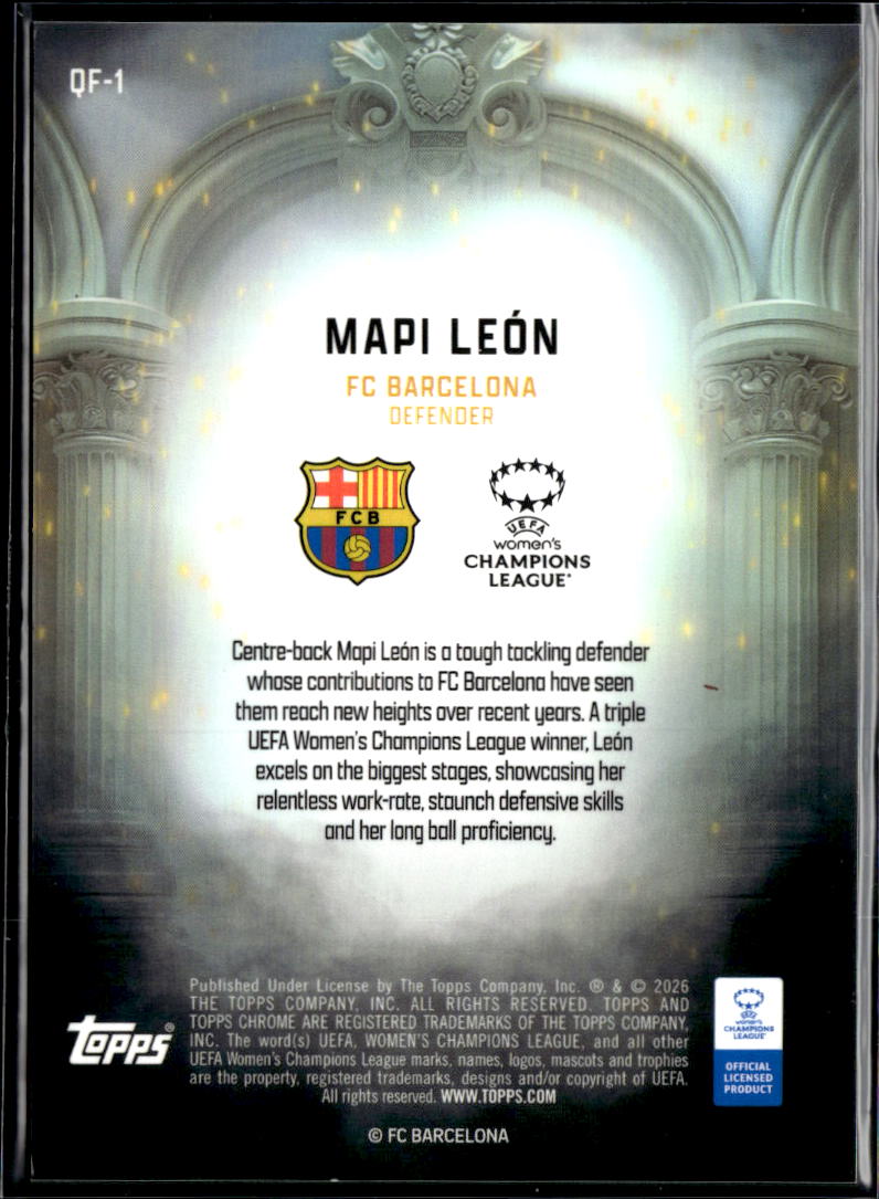 Mapi León 2026 Topps Chrome Queens of Football FC Barcelona