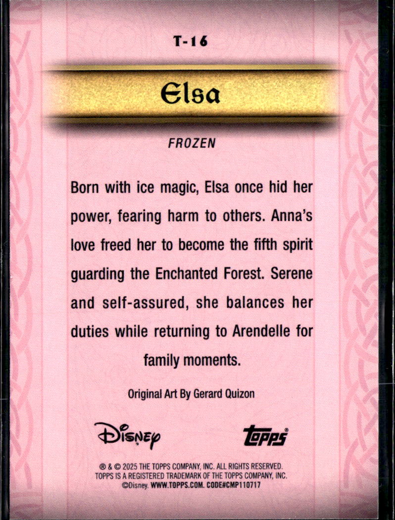 Elsa 2025 Topps Disney Wonder Tapestries #T-16