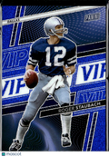 Roger Staubach 2026 Panini Prizm National VIP Blue /75 Dallas Cowboys