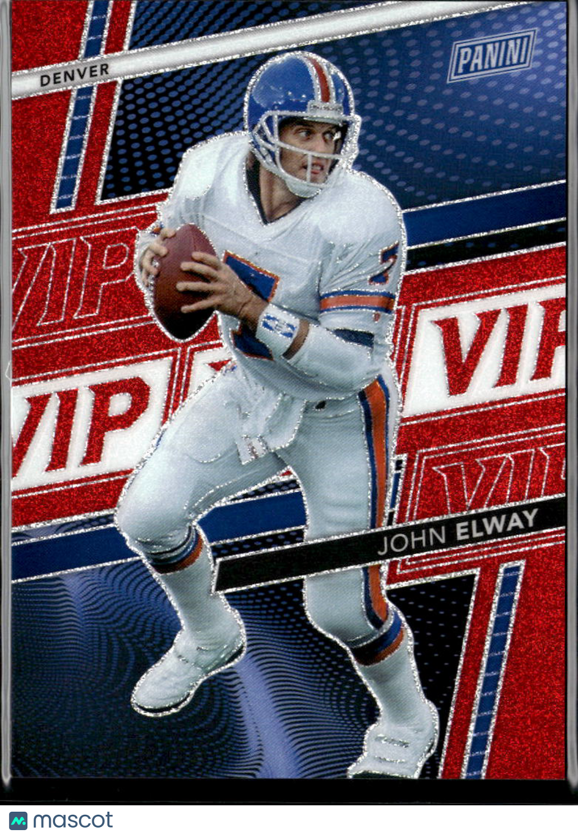 John Elway 2026 Panini Prizm VIP Red 16/99 Denver Broncos