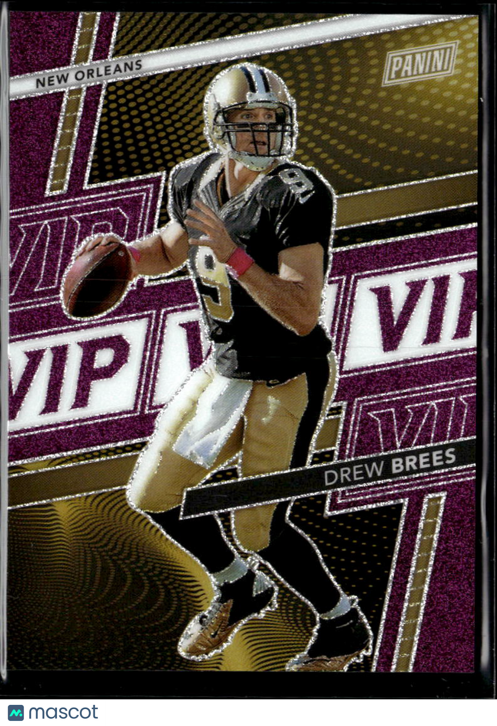 Drew Brees 2020 Panini Prizm VIP Purple 59/149 New Orleans Saints
