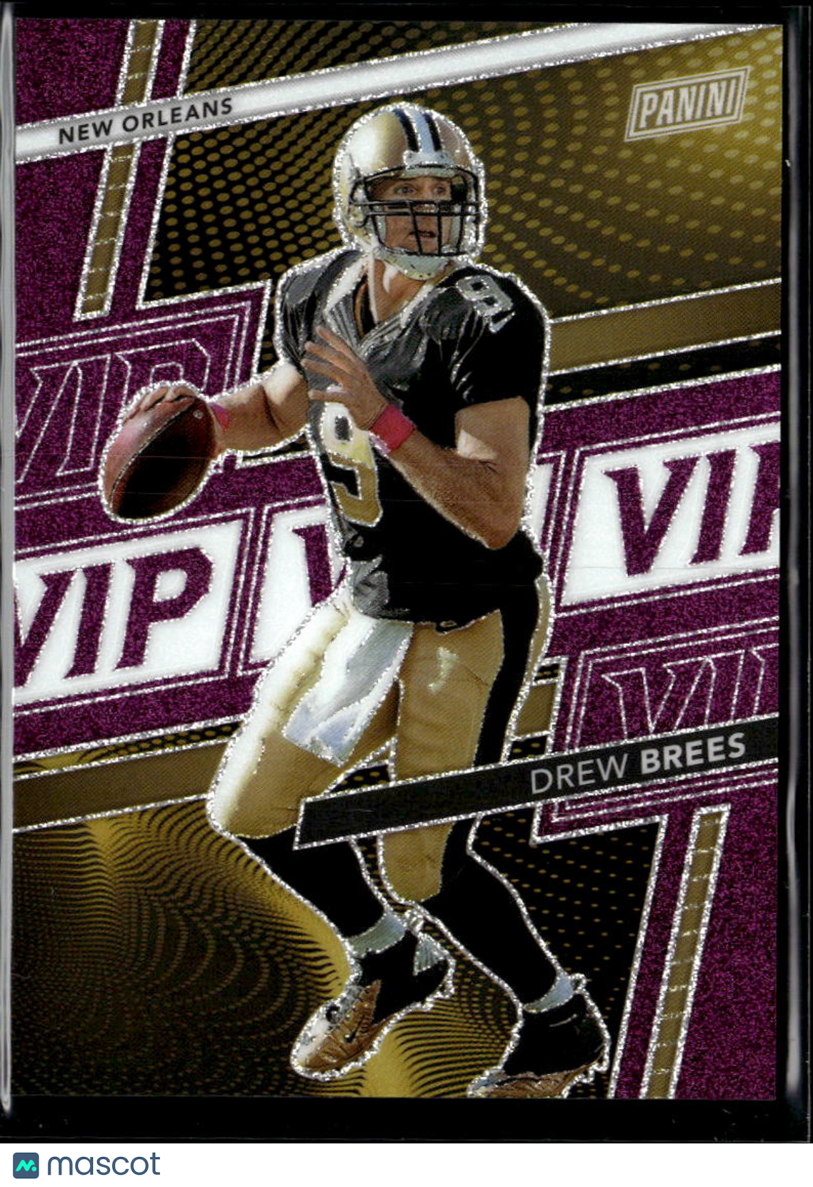 Drew Brees 2020 Panini Prizm VIP Purple 59/149 New Orleans Saints