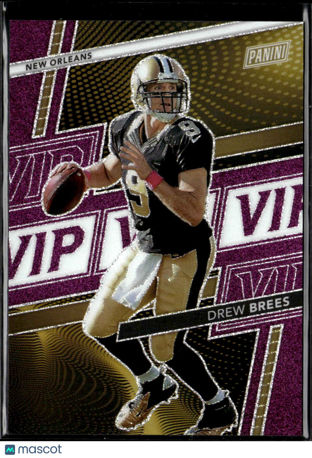 Drew Brees 2020 Panini Prizm VIP Purple 96/149 New Orleans Saints
