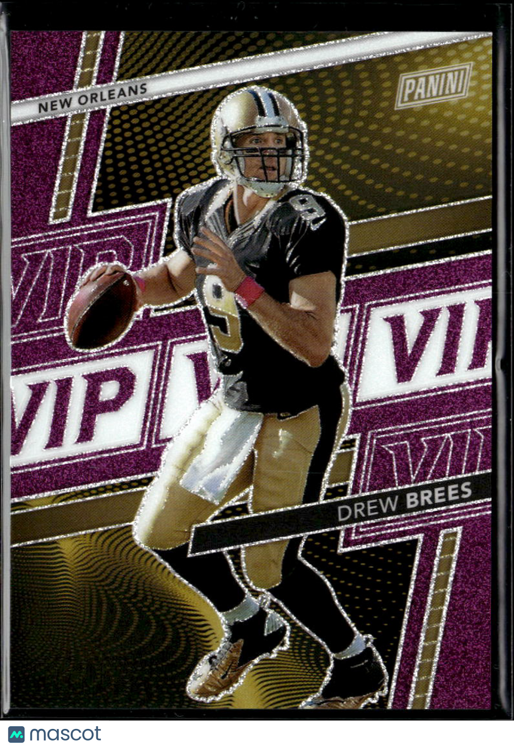 Drew Brees 2020 Panini Prizm VIP Purple 114/149 New Orleans Saints
