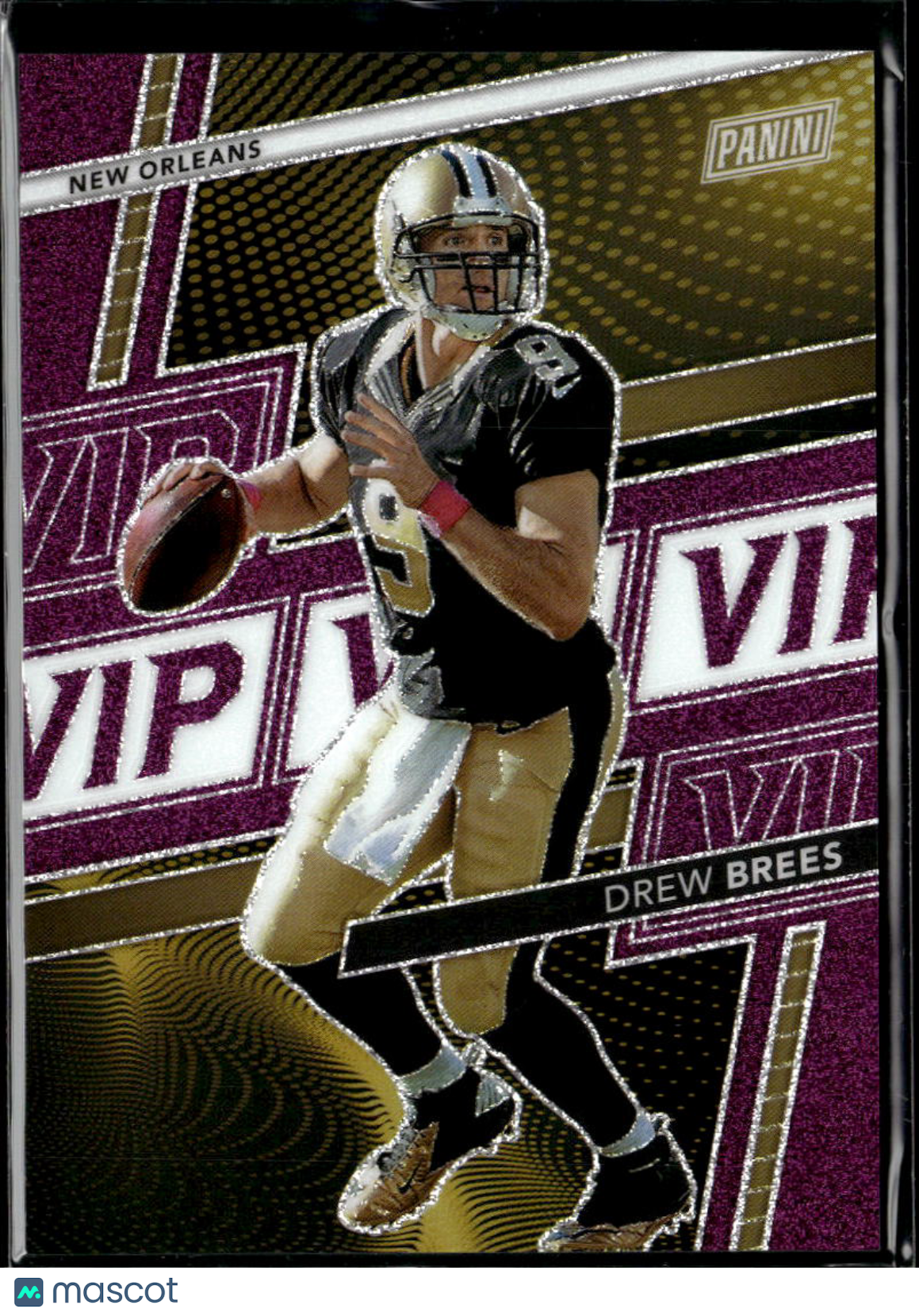 Drew Brees 2020 Panini Prizm VIP Purple 40/149 New Orleans Saints