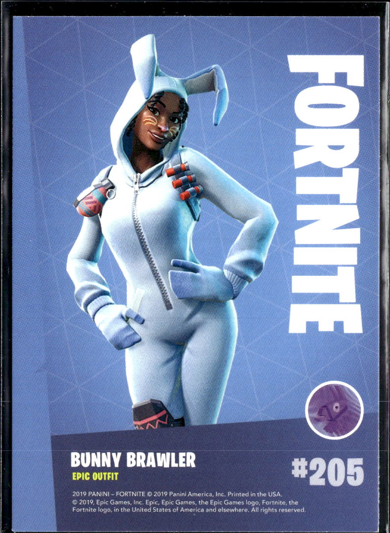Bunny Brawler 2019 Panini Fortnite HOLO Epic Outfit #205