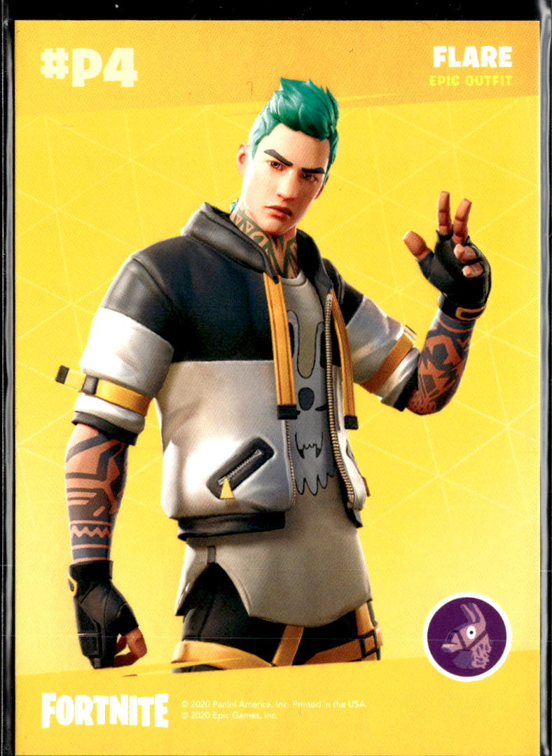 Flare 2020 Panini Fortnite Cracked Ice Promo #P4