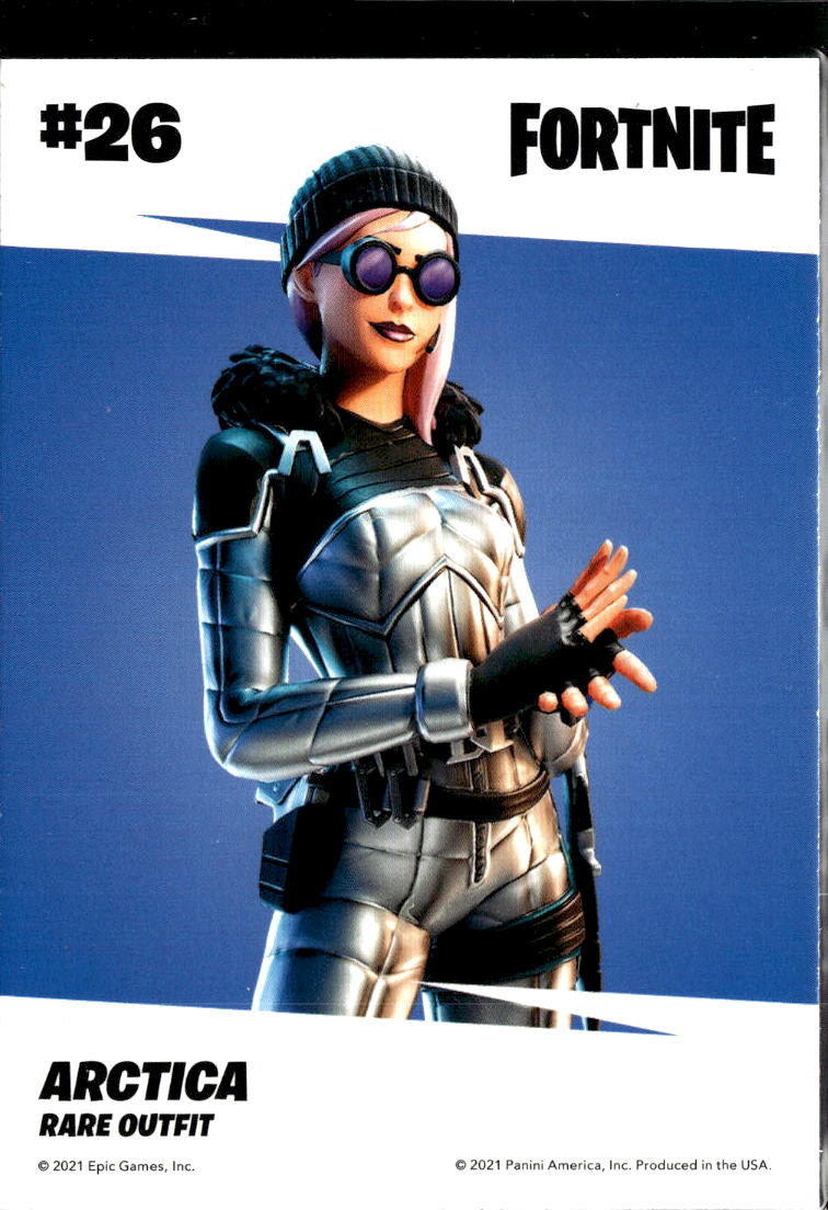Arctica 2021 Panini Fortnite Series 3 HOLO Rare Outfit #26