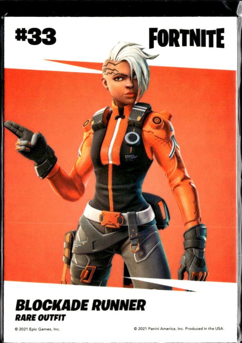 Blockade Runner 2021 Panini Fortnite Opitchrome Rare Outfit #33