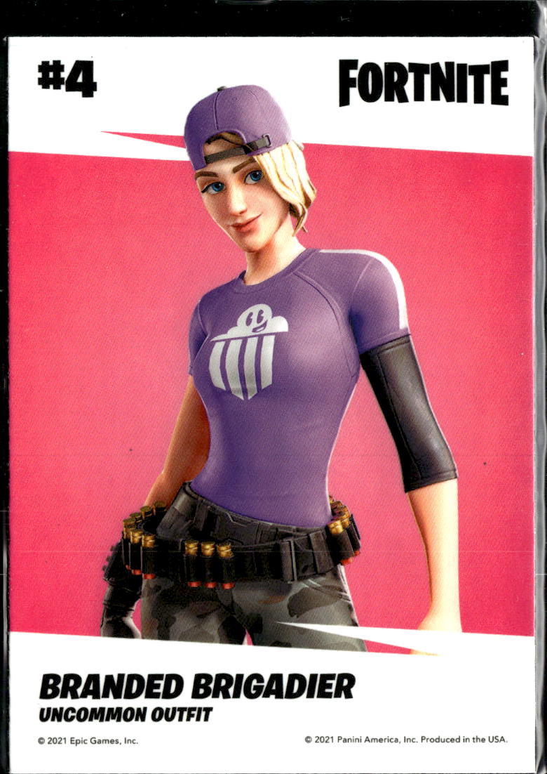 Branded Brigadier 2021 Panini Fortnite Optichrome Uncommon Outfit #4