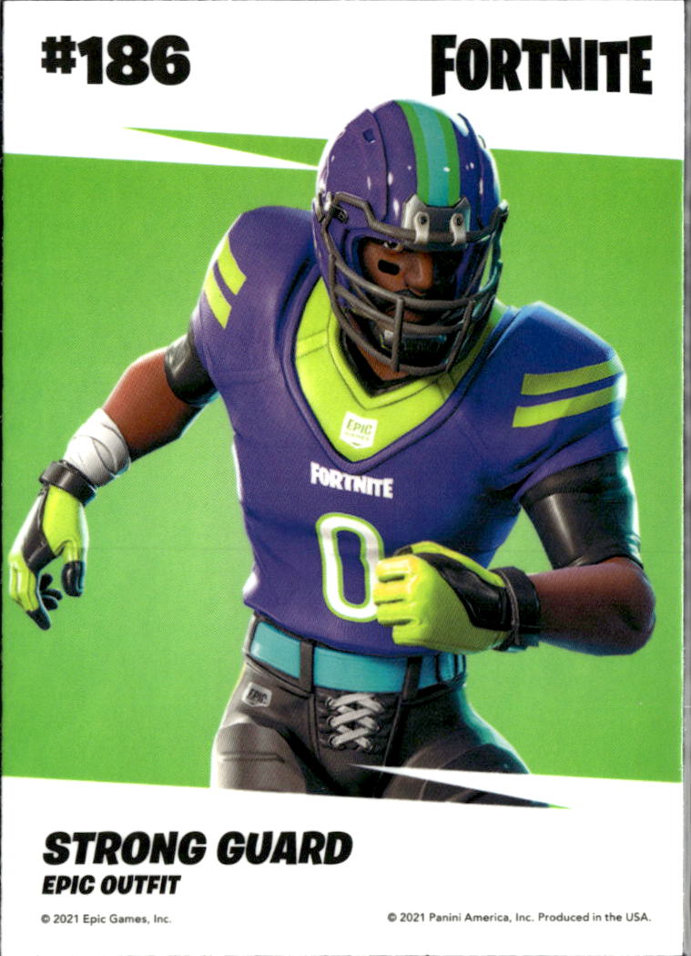 Strong Guard 2021 Panini Fortnite Optichrome Epic Outfit#186