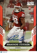 Rhamondre Stevenson 2021 Score Red Zone Auto Autograph RC 19/20 Oklahoma Sooners
