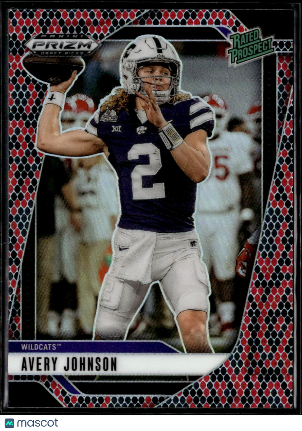 Avery Johnson 2025 Prizm Draft Snakeskin SSP Rookie RC Kansas State Wildcats