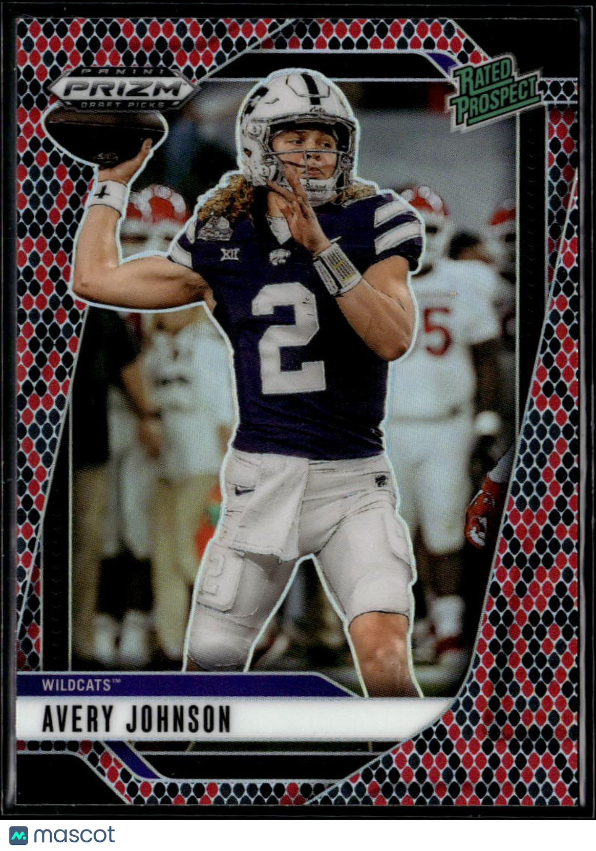 Avery Johnson 2025 Prizm Draft Snakeskin SSP Rookie RC Kansas State Wildcats