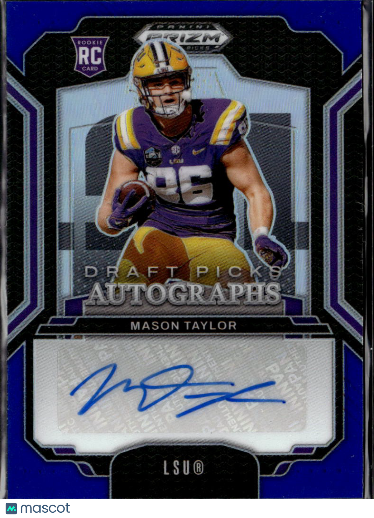Mason Taylor 2025 Prizm Draft Auto Autograph RC 59/249 LSU Tigers