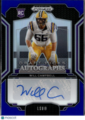 Will Campbell 2025 Prizm Draft Auto Autograph RC 112/249 LSU Tigers