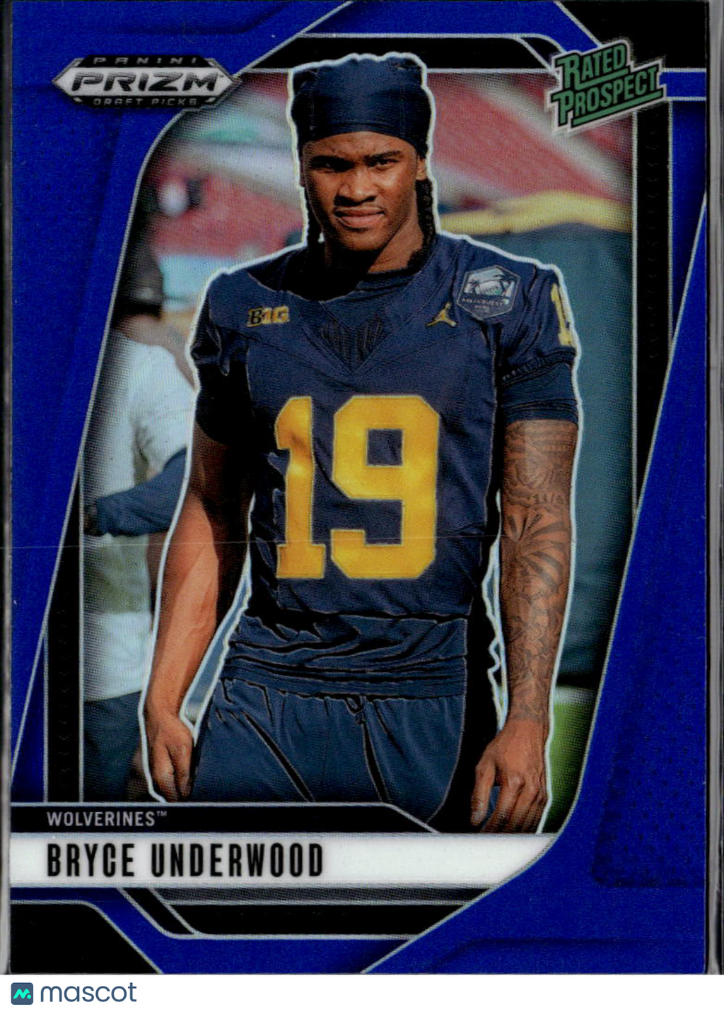 Bryce Underwood 2025 Prizm Draft Picks Blue RC 245/249 Michigan Wolverines